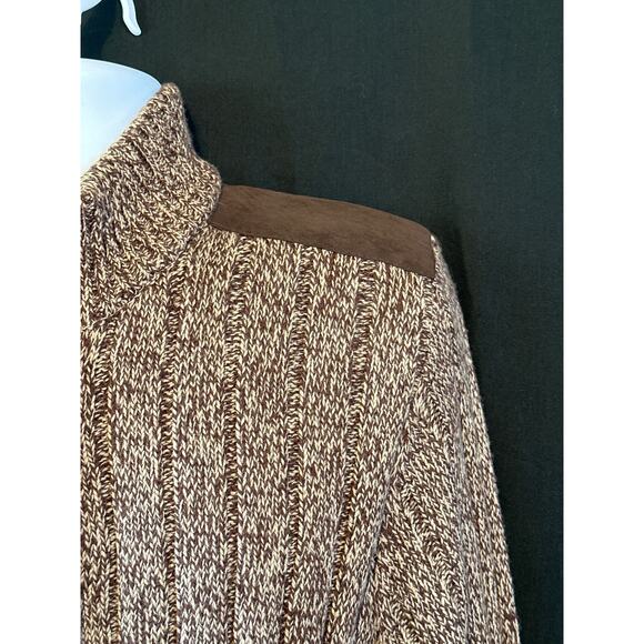 K. STEVENS Vintage XL Fall Brown Y2K Dad Granpacore Streetwear Zip Cardigan - Picture 5 of 15